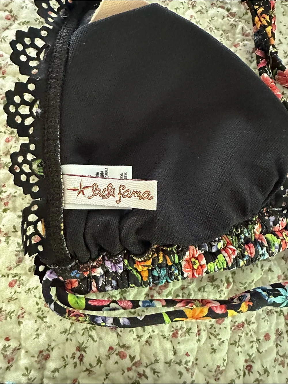 LULI FAMA NOCHES DE SEVILLA TRIANGLE BIKINI TOP AND BOTTOMS SIZE M - Picture 10 of 14
